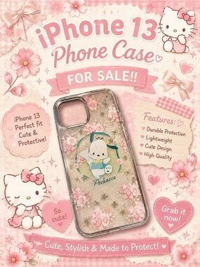 Brand New Pink Floral Pacheco Hello Kitty Phone Case.🩶💓🩶🩵❥🩵